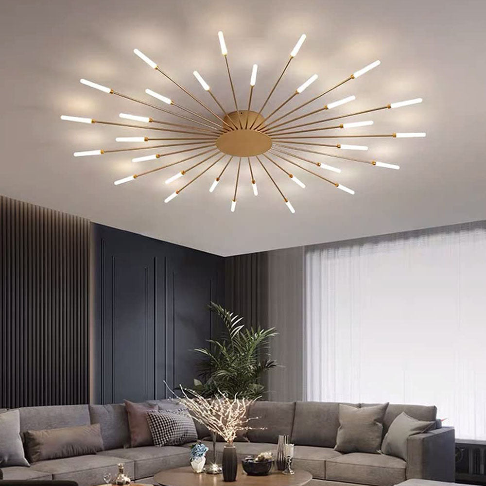 Lámpara de Techo LED Creativa de Múltiples Cabezas para Dormitorio - Iluminación Moderna y Eficiente en Hierro 15