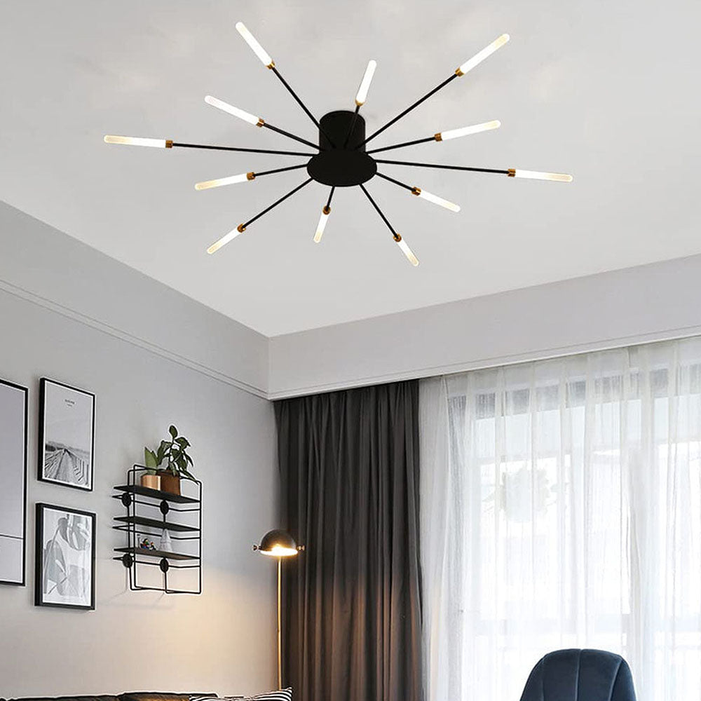 Lámpara de Techo LED Creativa de Múltiples Cabezas para Dormitorio - Iluminación Moderna y Eficiente en Hierro 4