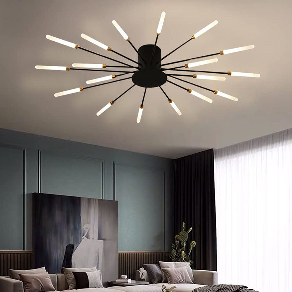 Lámpara de Techo LED Creativa de Múltiples Cabezas para Dormitorio - Iluminación Moderna y Eficiente en Hierro 5