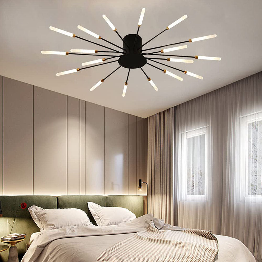Lámpara de Techo LED Creativa de Múltiples Cabezas para Dormitorio - Iluminación Moderna y Eficiente en Hierro 6
