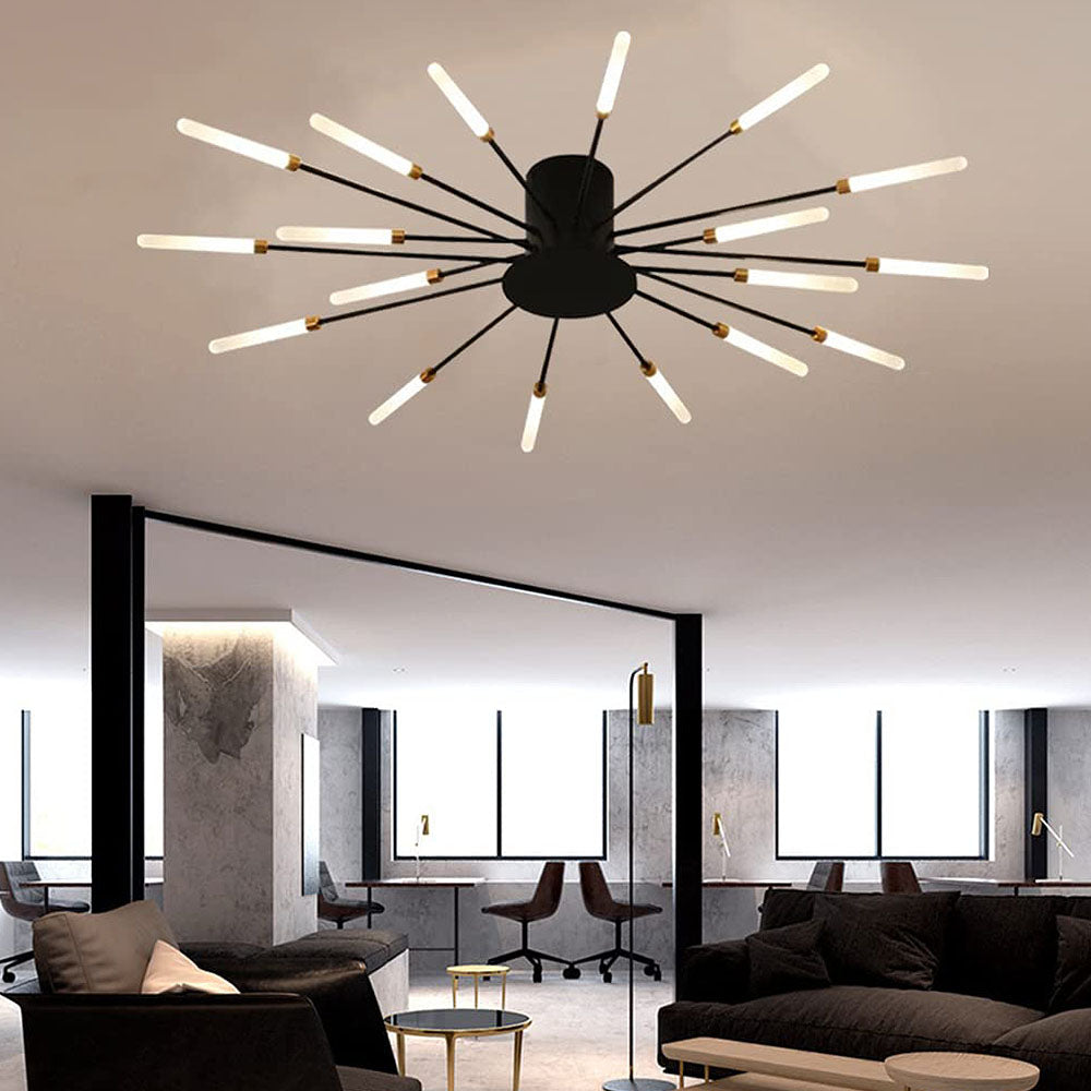 Lámpara de Techo LED Creativa de Múltiples Cabezas para Dormitorio - Iluminación Moderna y Eficiente en Hierro 7