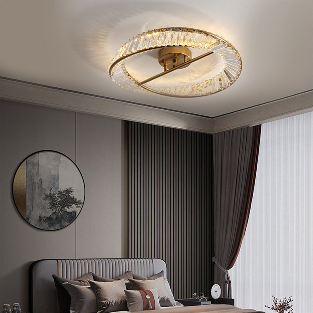 Lámpara de Techo LED Cristal Redonda Moderna para Sala de Estar – 40cm y 50cm 0