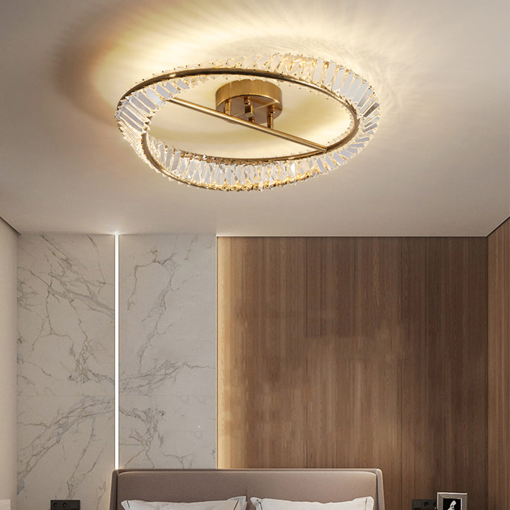 Lámpara de Techo LED Cristal Redonda Moderna para Sala de Estar – 40cm y 50cm 7
