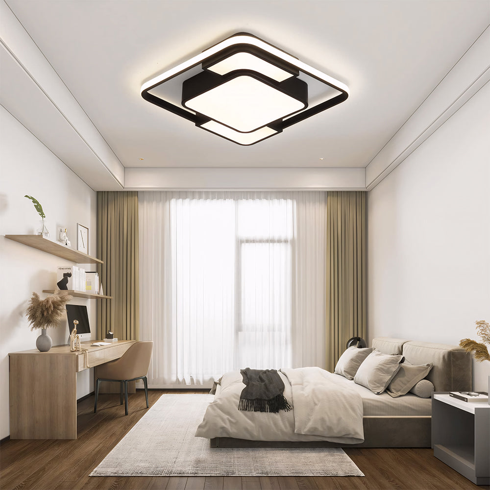 Lámpara de Techo LED Cuadrada Empotrada, Eficiencia Energética para Sala de Estar y Dormitorio, 36W-120W 0