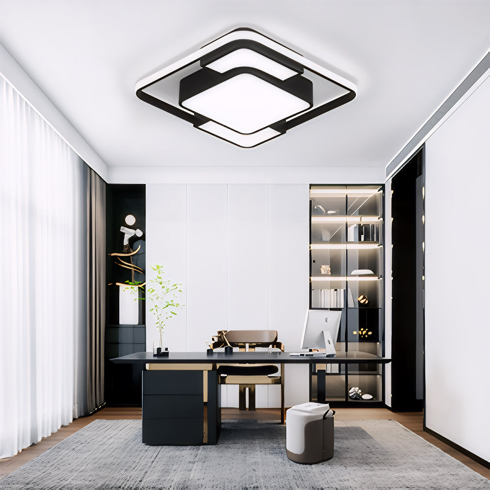 Lámpara de Techo LED Cuadrada Empotrada, Eficiencia Energética para Sala de Estar y Dormitorio, 36W-120W 4