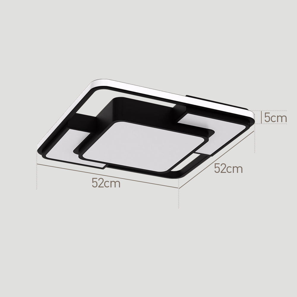 Lámpara de Techo LED Cuadrada Empotrada, Eficiencia Energética para Sala de Estar y Dormitorio, 36W-120W 8