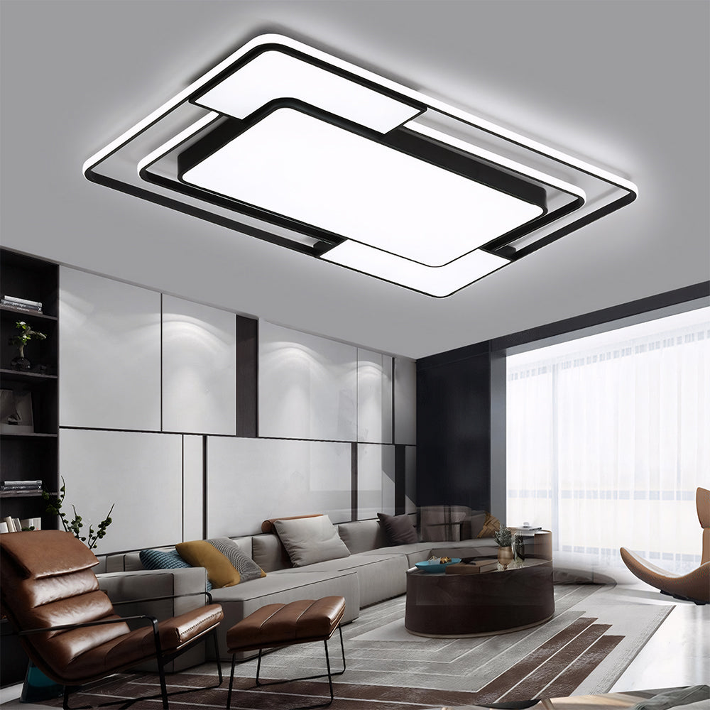 Lámpara de Techo LED Cuadrada Empotrada, Eficiencia Energética para Sala de Estar y Dormitorio, 36W-120W 9