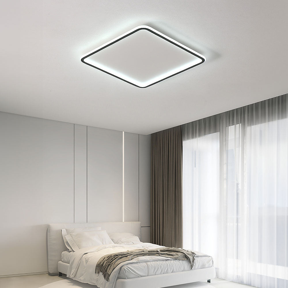 Lámpara de Techo LED Cuadrada Geométrica para Dormitorio - Diseño Moderno y Eficiente 0