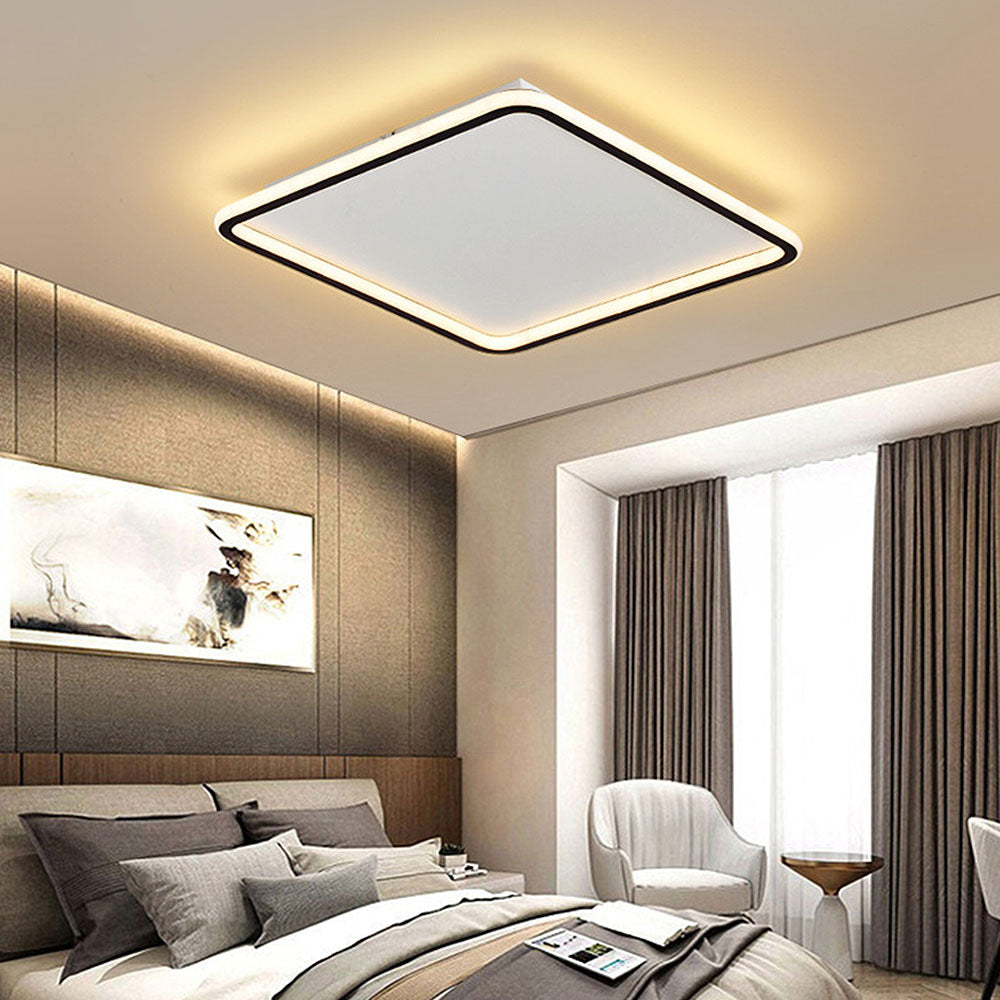 Lámpara de Techo LED Cuadrada Geométrica para Dormitorio - Diseño Moderno y Eficiente 1