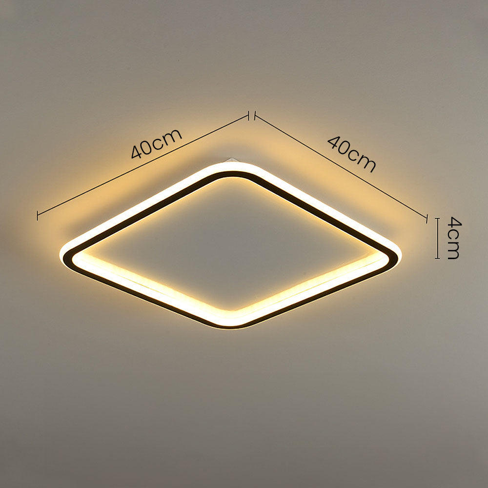 Lámpara de Techo LED Cuadrada Geométrica para Dormitorio - Diseño Moderno y Eficiente 7