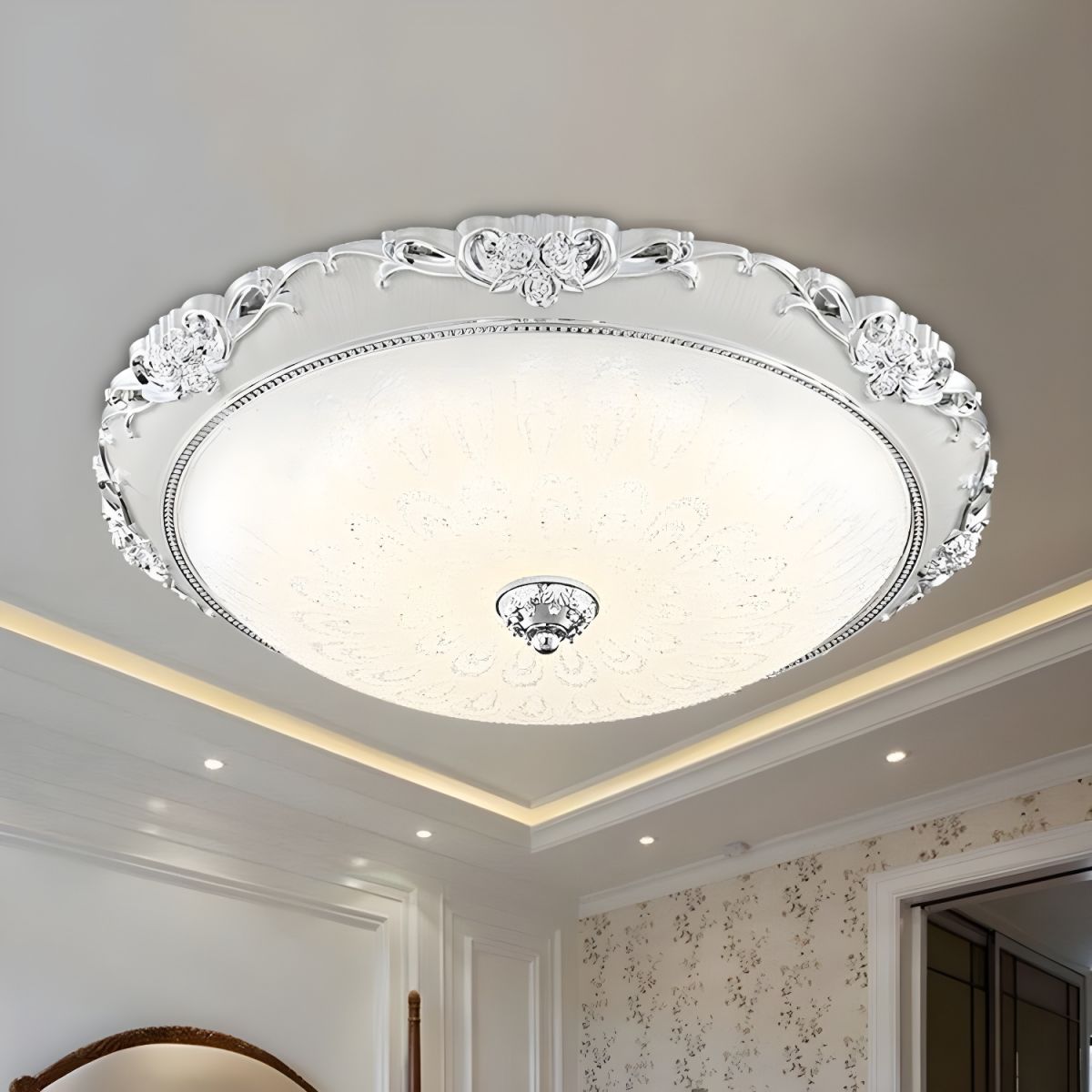Lámpara de Techo LED Empotrada Moderna de Vidrio – Iluminación Brillante y Eficiente para Hogar 5
