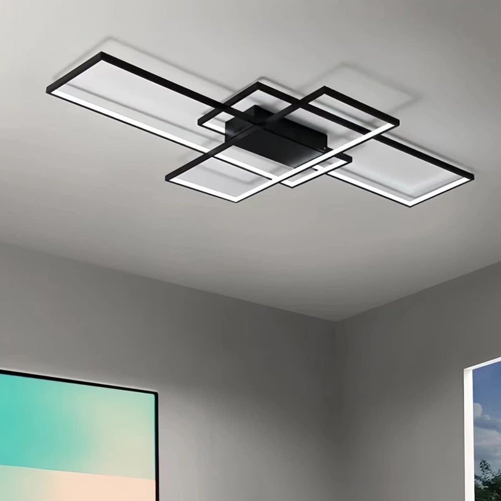 Lámpara de Techo LED Geométrica Moderna de Aluminio para Salón 1