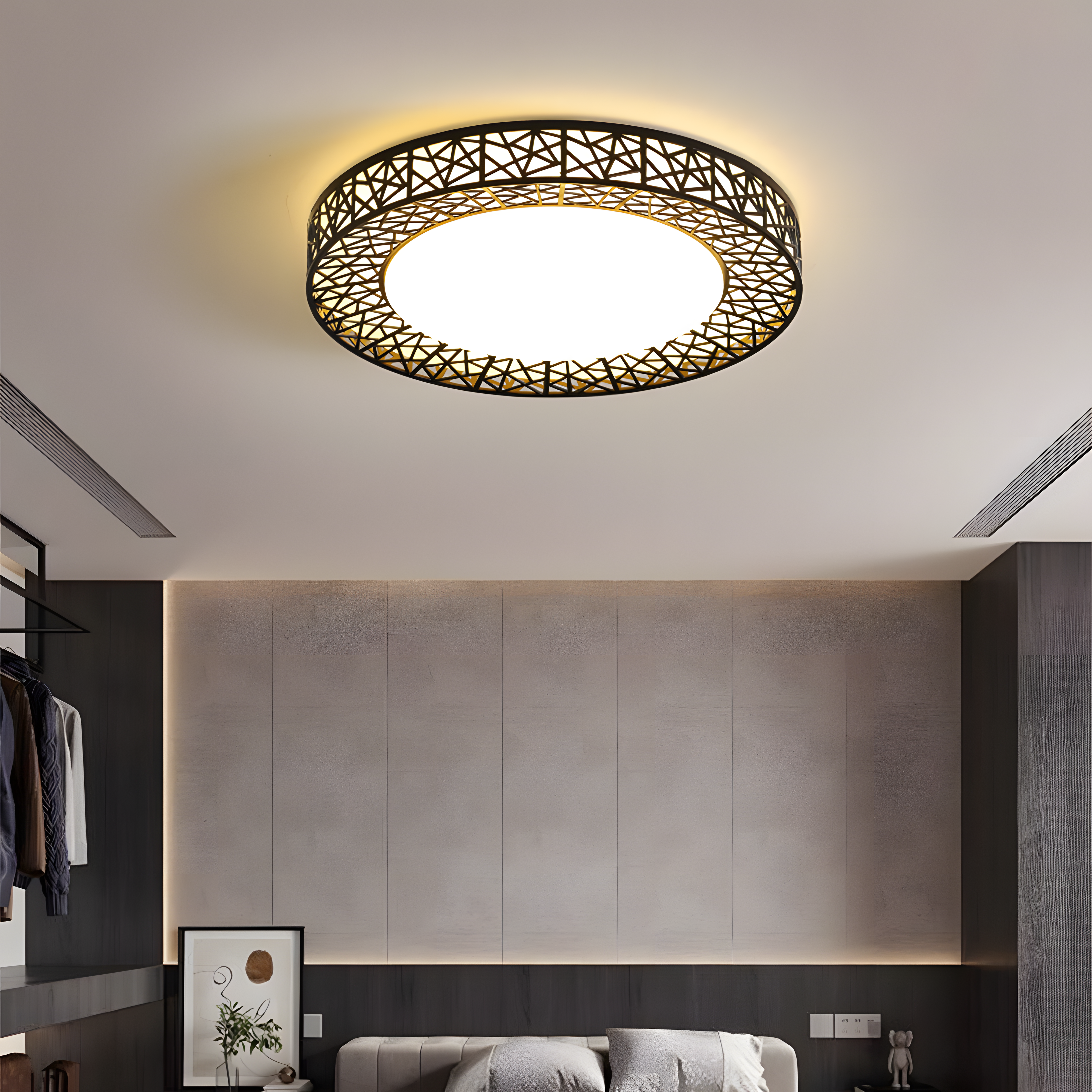 Lámpara de Techo LED Industrial Moderna para Sala de Estar - Diseño Contemporáneo y Eficiencia Energética 1