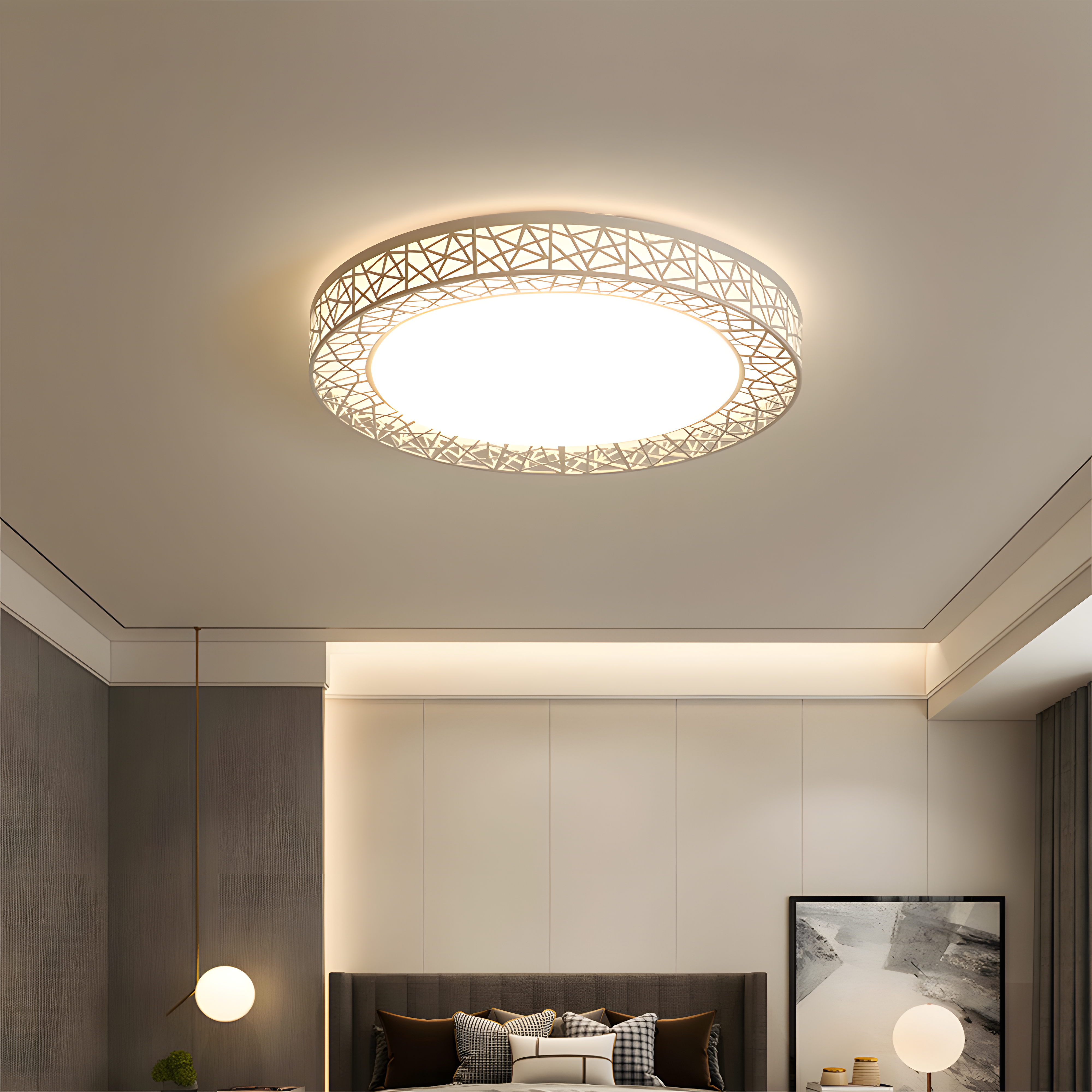 Lámpara de Techo LED Industrial Moderna para Sala de Estar - Diseño Contemporáneo y Eficiencia Energética 6