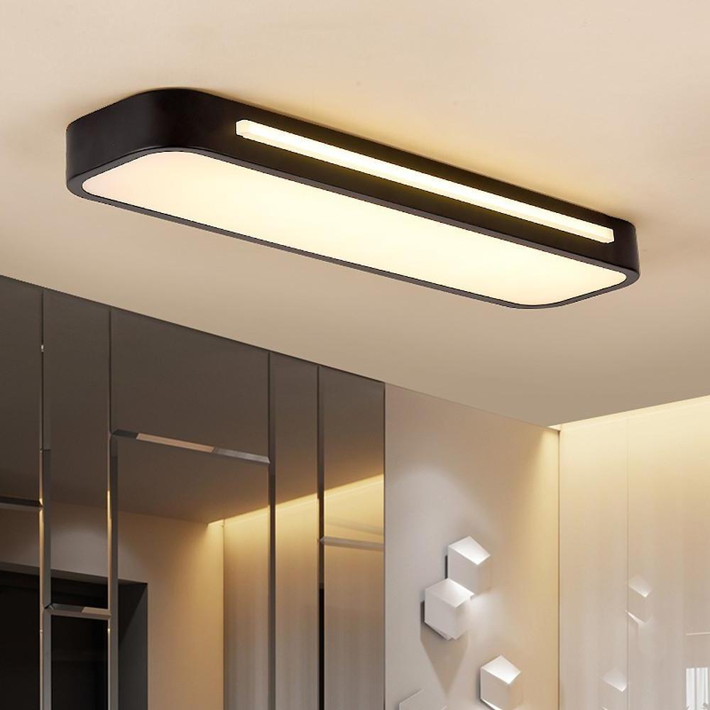 Lámpara de Techo LED Larga Minimalista Moderna de Hierro y Acrílico – Iluminación Eficiente para Hogar y Oficina 1