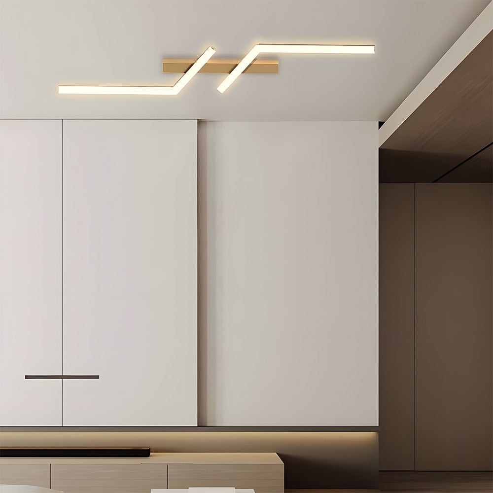 Lámpara de Techo LED Minimalista Moderna de Tira Larga para Interiores 11