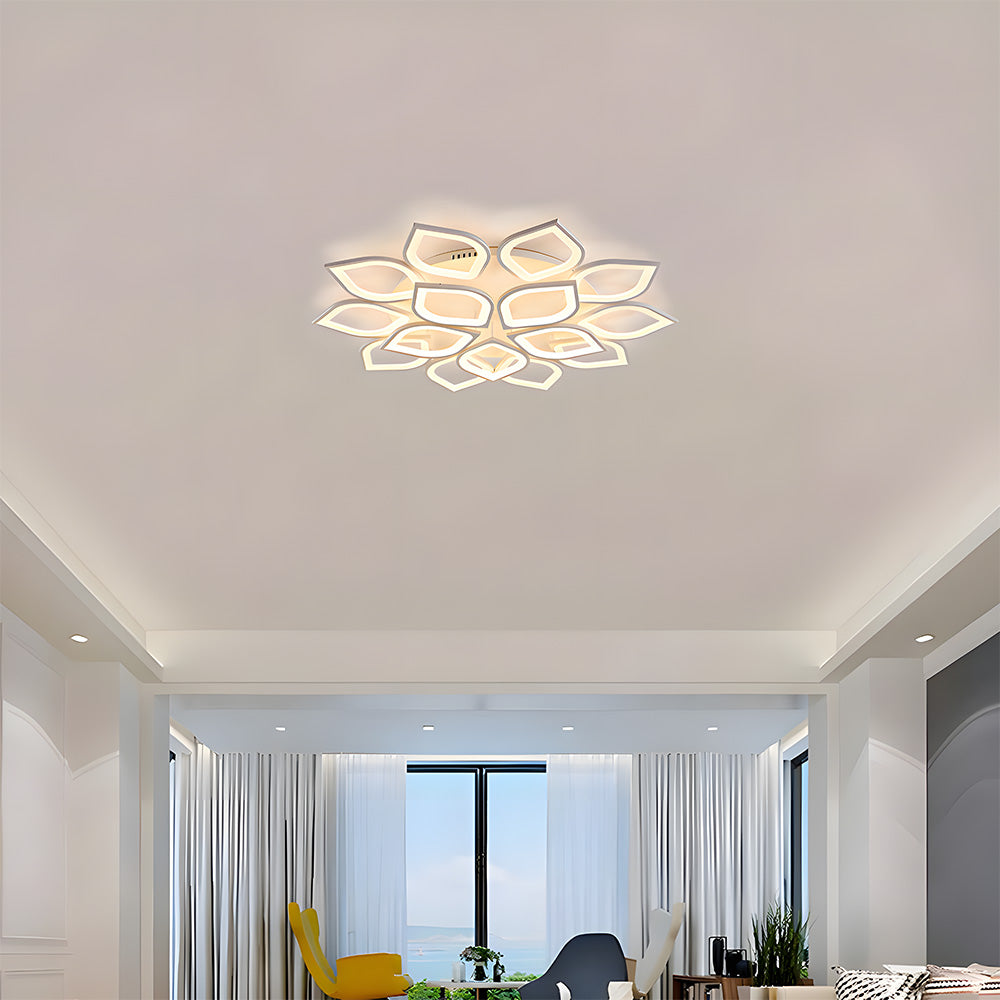 Lámpara de Techo LED Minimalista de Acrílico Blanco para Sala de Estar - Iluminación Moderna y Eficiente 7