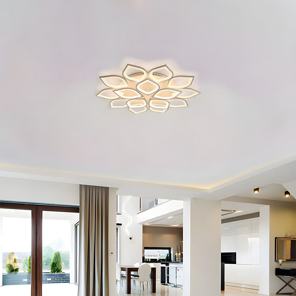 Lámpara de Techo LED Minimalista de Acrílico Blanco para Sala de Estar - Iluminación Moderna y Eficiente 8