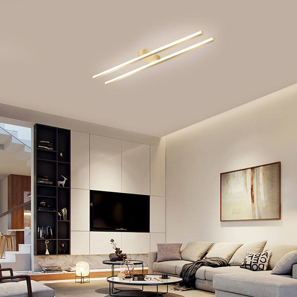 Lámpara de Techo LED Minimalista de Hierro Doble para Sala de Estar - Diseño Moderno y Eficiencia Energética 8