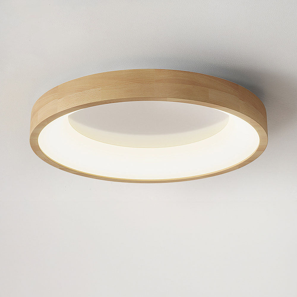 Lámpara de Techo LED Minimalista de Madera, Diseño Moderno para Dormitorio, Iluminación Eficiente y Acogedora 0