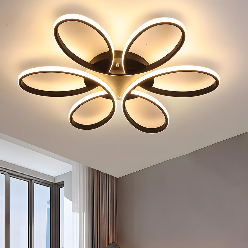 Lámpara de Techo LED Minimalista de Metal en Forma de Pétalo para Salón 1