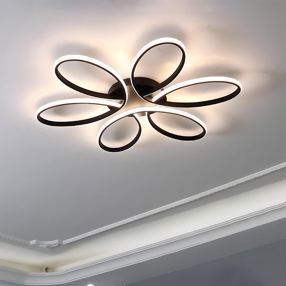 Lámpara de Techo LED Minimalista de Metal en Forma de Pétalo para Salón 4
