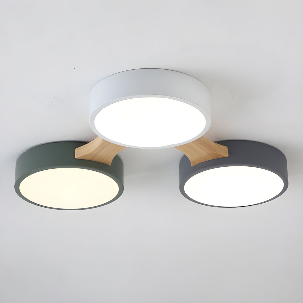 Lámpara de Techo LED Moderna Minimalista para Dormitorio, Iluminación Eficiente y Diseño Elegante, Materiales de Hierro y Madera 0