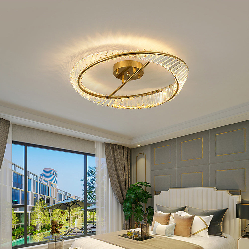 Lámpara de Techo LED Moderna con Cristales y Cambio de Color – Eficiente y Elegante 0
