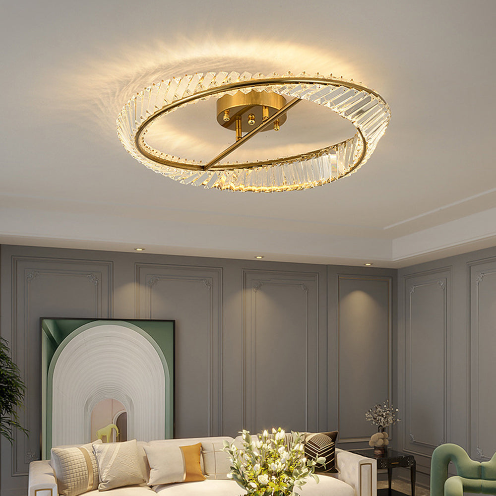 Lámpara de Techo LED Moderna con Cristales y Cambio de Color – Eficiente y Elegante 1