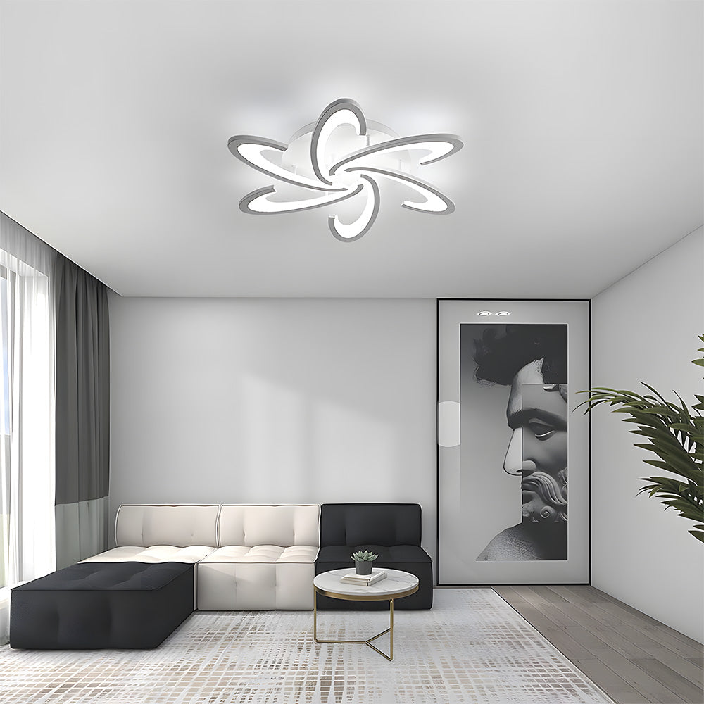 Lámpara de Techo LED Moderna de Hierro Estilo Nórdico, Plafón de 50/60 cm para Sala de Estar 7