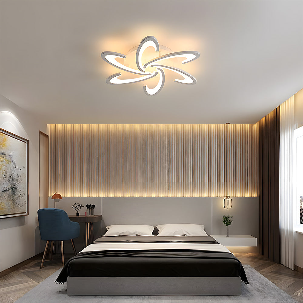 Lámpara de Techo LED Moderna de Hierro Estilo Nórdico, Plafón de 50/60 cm para Sala de Estar 8