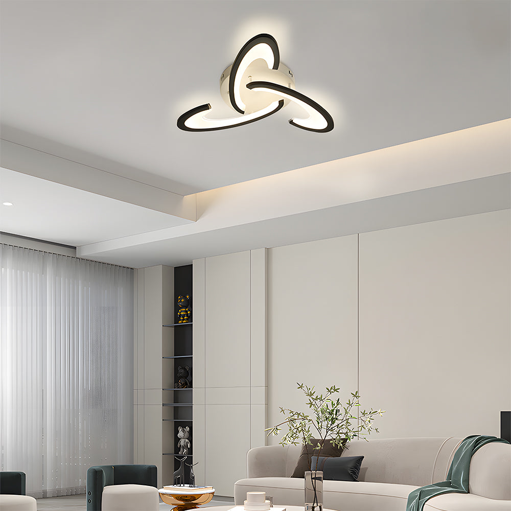 Lámpara de Techo LED Moderna de Hierro Estilo Nórdico, Plafón de 50/60 cm para Sala de Estar 9