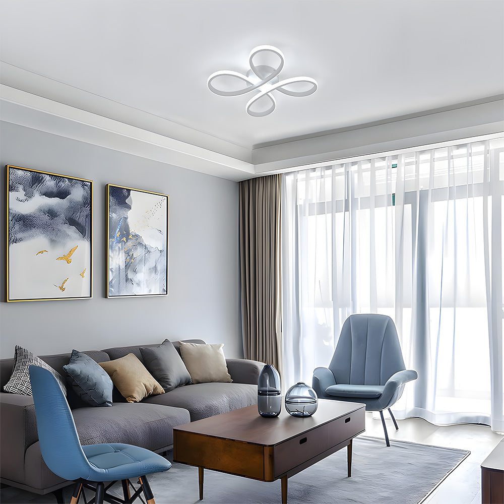 Lámpara de Techo LED Moderna de Hierro, 30W, 2400 Lúmenes, Ideal para Dormitorio y Sala de Estar, Diseño Elegante y Eficiente 15