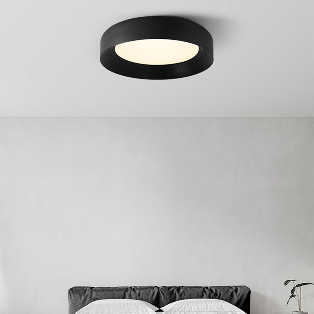 Lámpara de Techo LED Moderna de Metal, Montaje Empotrado, Luz de Techo Negra 5