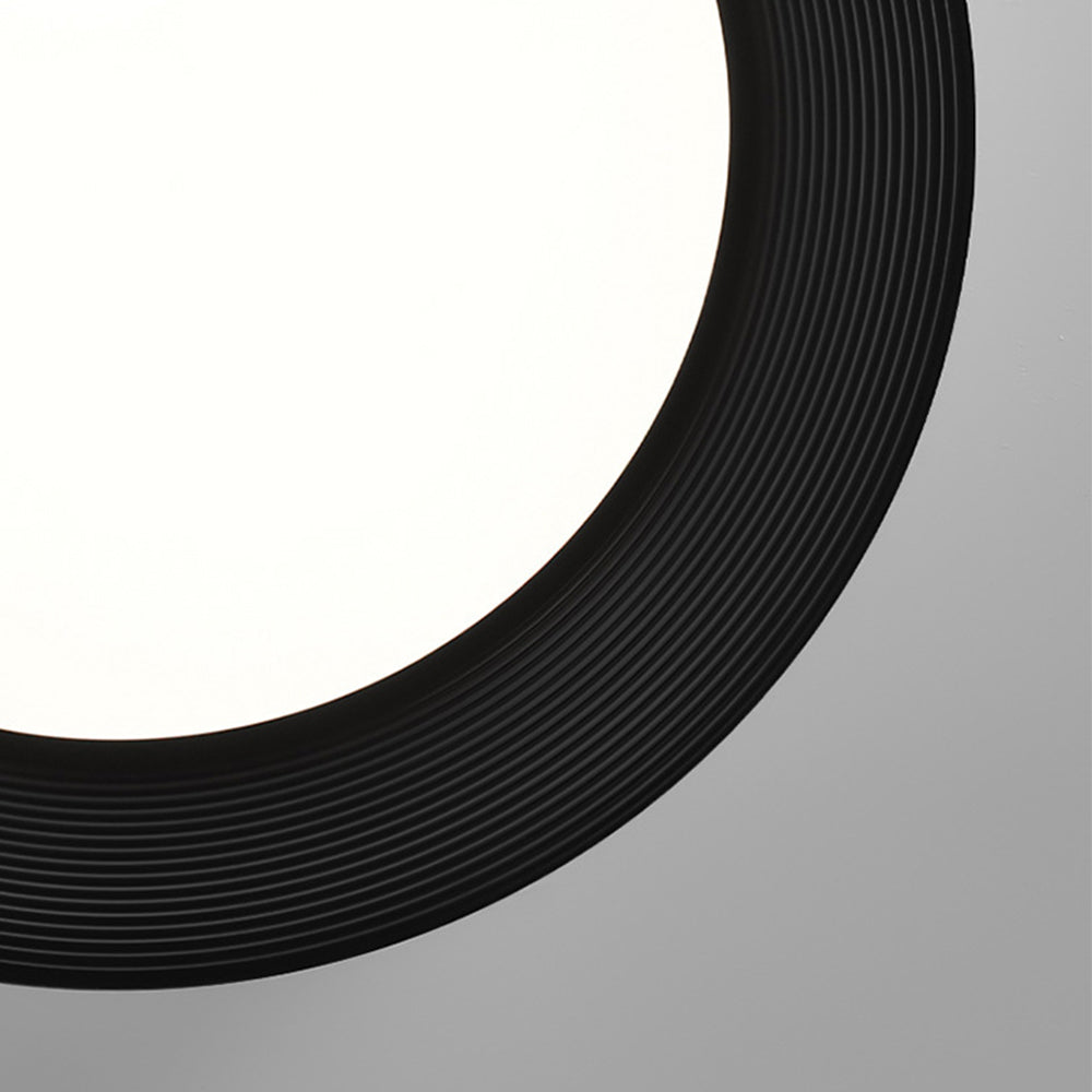 Lámpara de Techo LED Moderna de Metal, Montaje Empotrado, Luz de Techo Negra 8