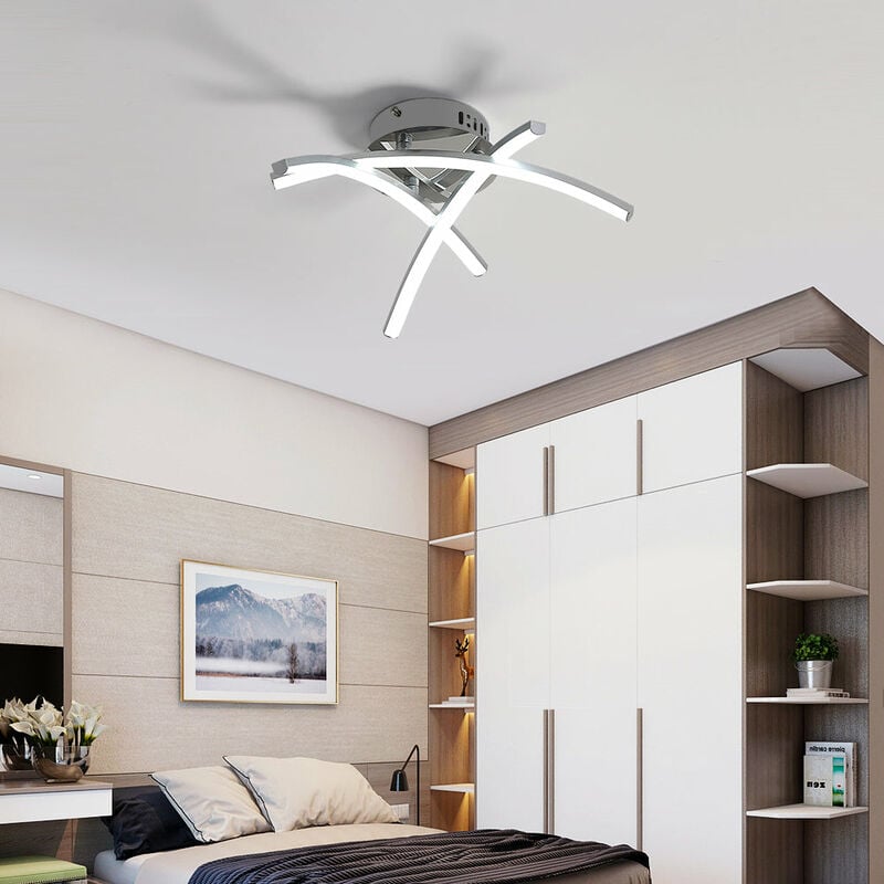 Lámpara de Techo LED Moderna en Forma de Tridente para Dormitorio – Diseño Creativo y Eficiente 0