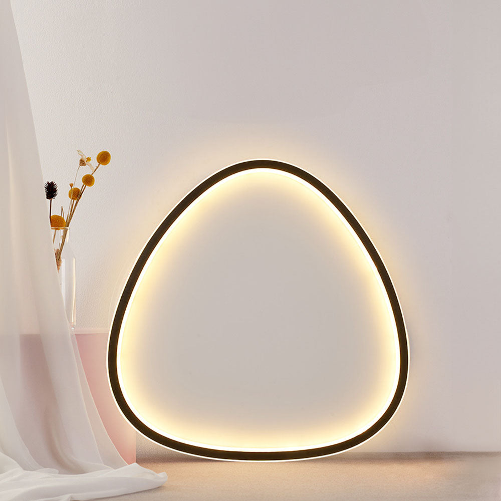 Lámpara de Techo LED Ovalada Negra Moderna para Dormitorio y Comedor – Iluminación Eficiente y Elegante 6