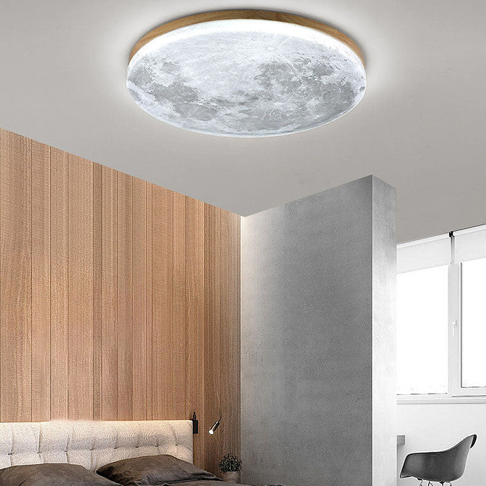 Lámpara de Techo LED Redonda Minimalista en Forma de Luna – Diseño Moderno y Acogedor 0
