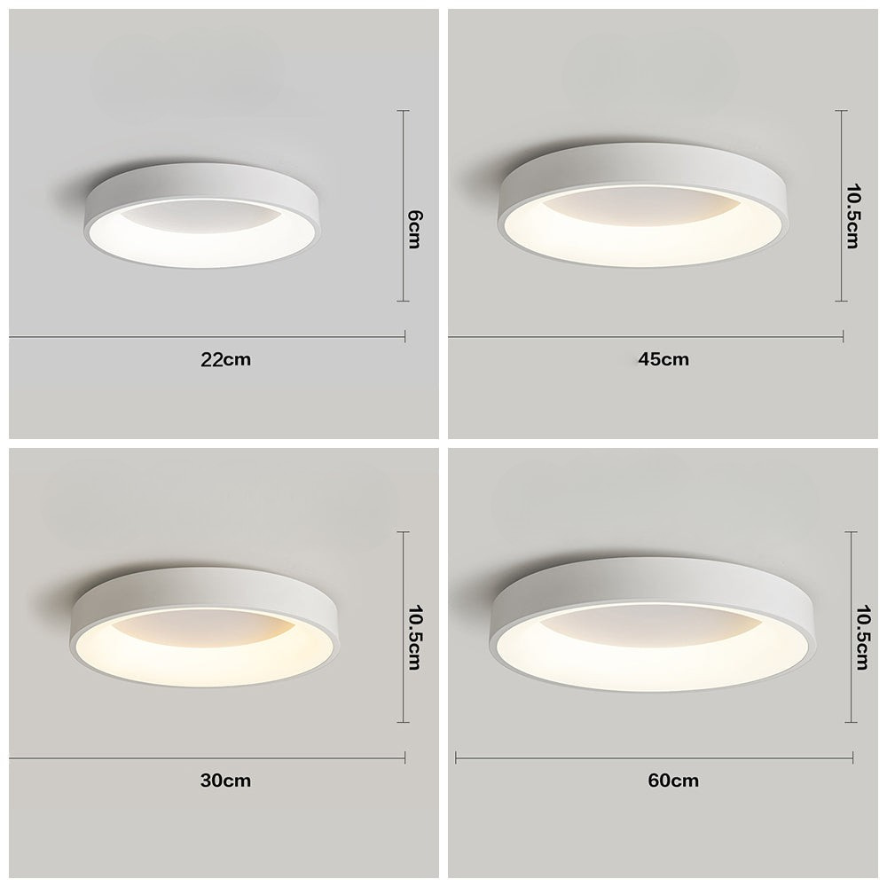 Yavéa - Lámpara de Techo LED Redonda Moderna para Sala de Estar - Iluminación Eficiente y Estilo Contemporáneo