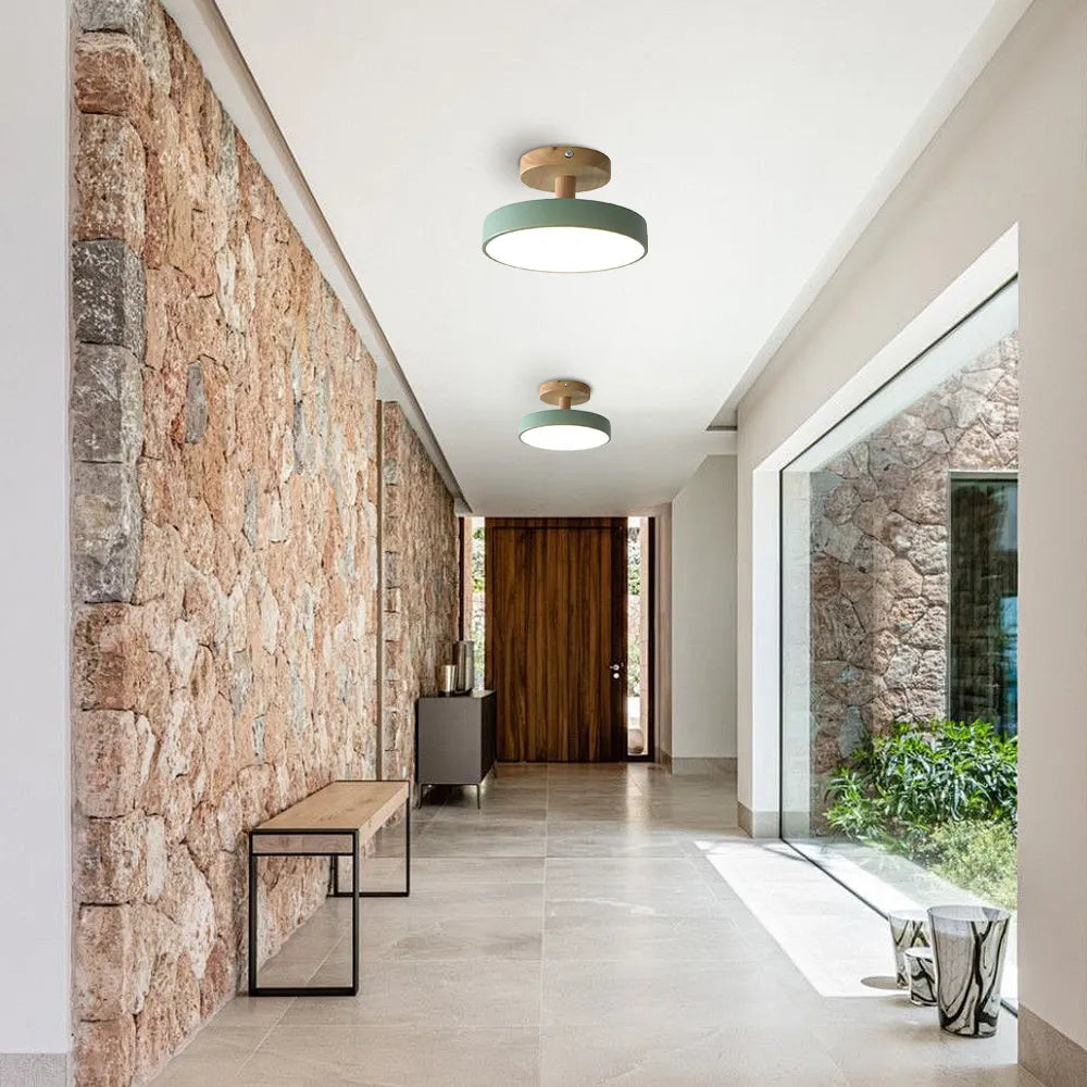 Lámpara de Techo LED Redonda de Hierro para Pasillo con Diseño Moderno 2