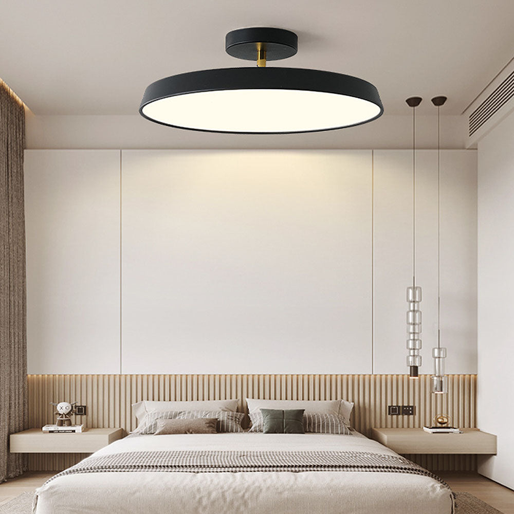 Lámpara de Techo LED Semi-Flush Minimalista Blanca para Dormitorio 0