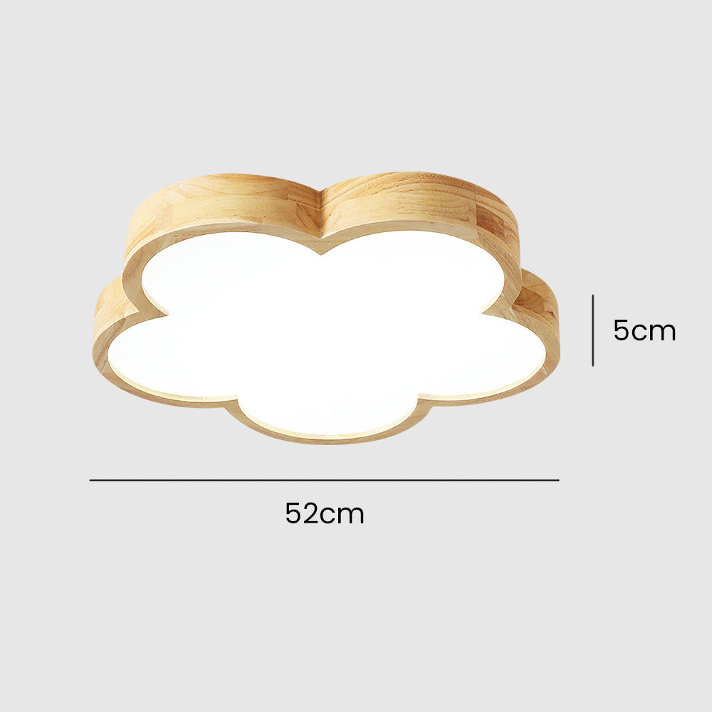 Lámpara de Techo LED Wabi-Sabi de Madera con Diseño Floral para Dormitorio y Sala de Estar 8
