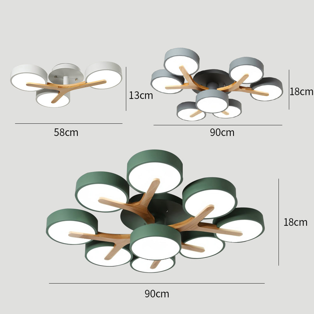 Lámpara de Techo LED de Acrílico Moderno y Elegante para Sala de Estar 4