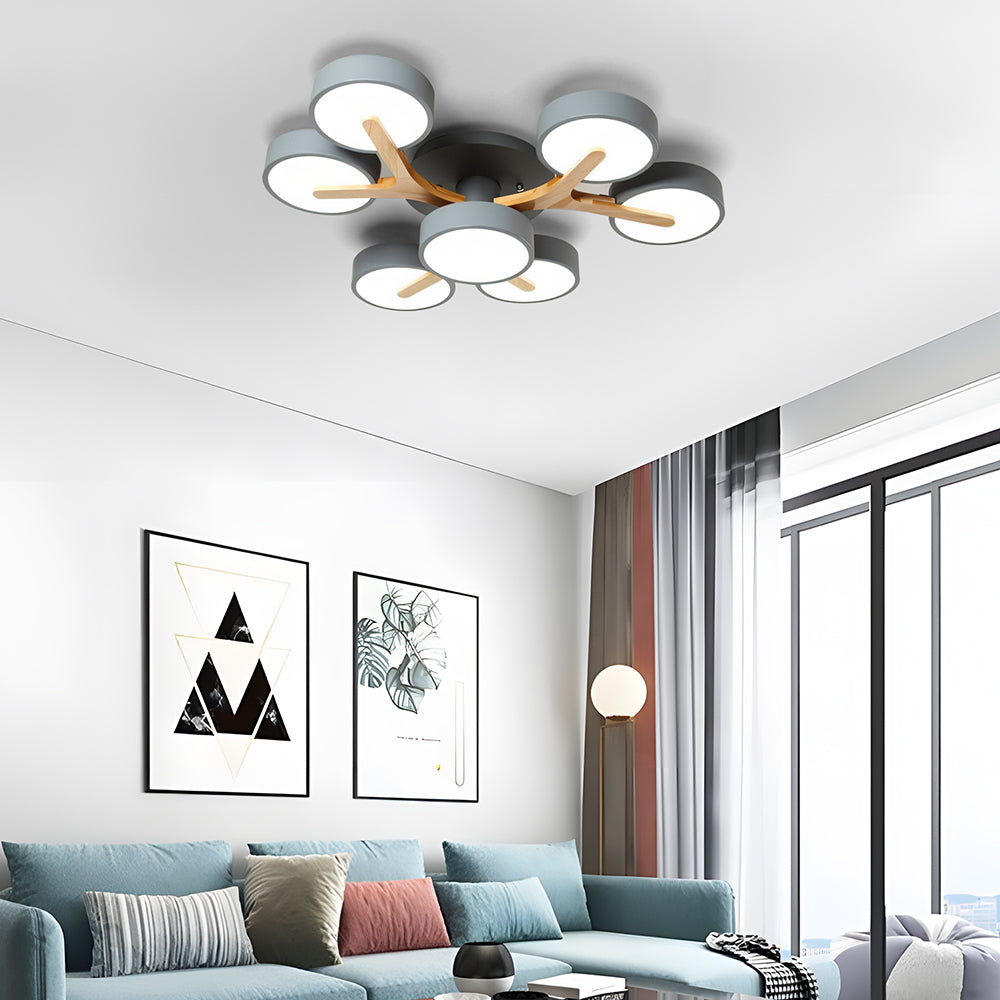 Lámpara de Techo LED de Acrílico Moderno y Elegante para Sala de Estar 6