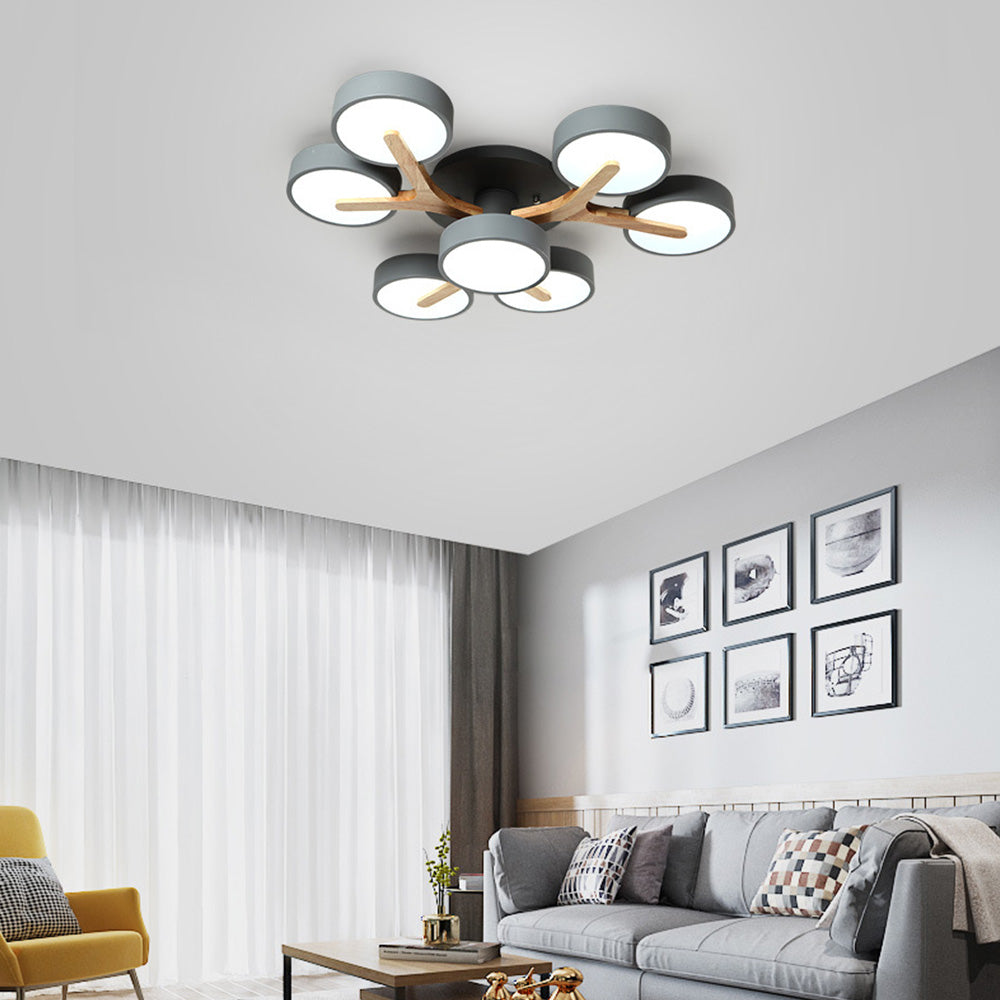 Lámpara de Techo LED de Acrílico Moderno y Elegante para Sala de Estar 7
