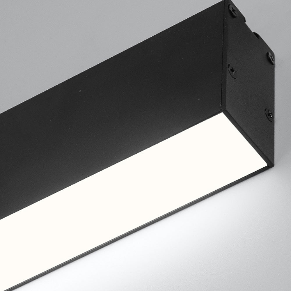 Lámpara de Techo LED de Aluminio Negro Minimalista para Sala de Estar 7