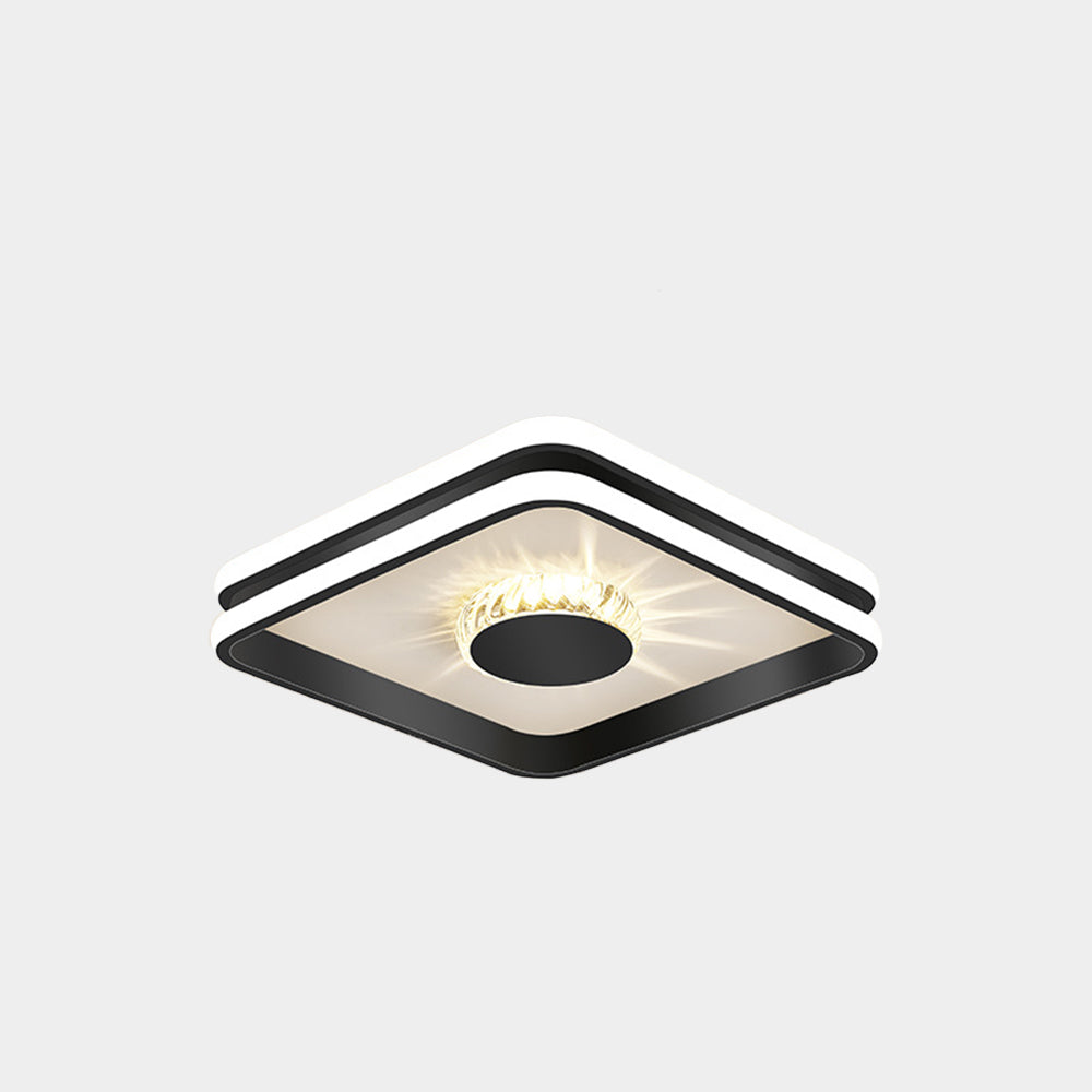 Lámpara de Techo LED de Cristal en Oro, Iluminación Moderna y Eficiente para Pasillo, 27W, Diseño Contemporáneo 10