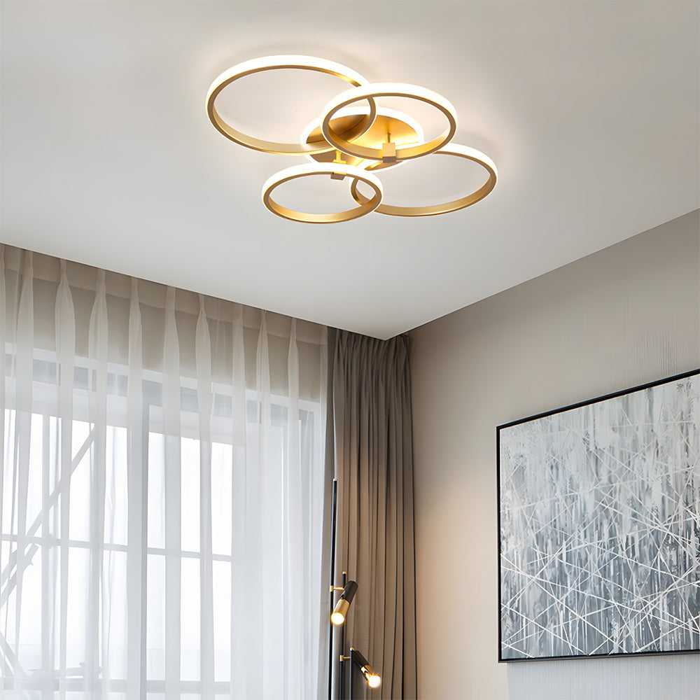 Lámpara de Techo LED de Diseño Moderno para Sala de Estar, Multi-head, 33/48W 10