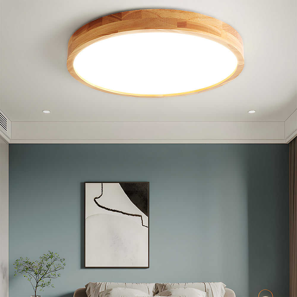 Lámpara de Techo LED de Madera Elegante y Eficiente - Diseño Moderno para Interiores, Varios Tamaños disponibles 19