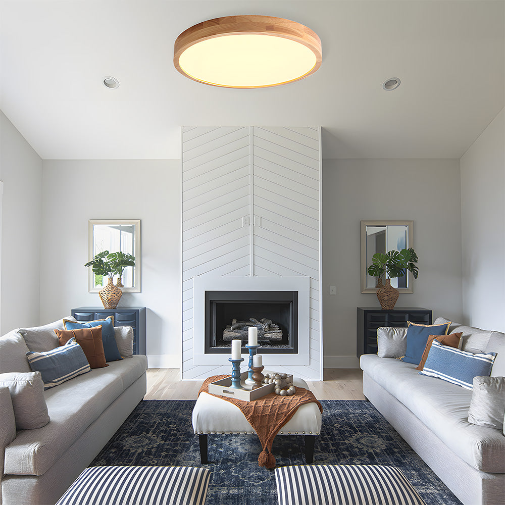 Lámpara de Techo LED de Madera Elegante y Eficiente - Diseño Moderno para Interiores, Varios Tamaños disponibles 20